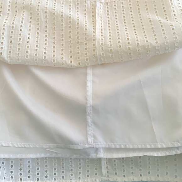 Liz Claiborne White Eyelet Skirt w/White Lining. Generous zipper. Size 18 - Picture 6 of 12